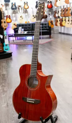 Denver - Orchestra Model Mahogany Top Cutaway Electric Acoustic Guitar - Mahogany 2